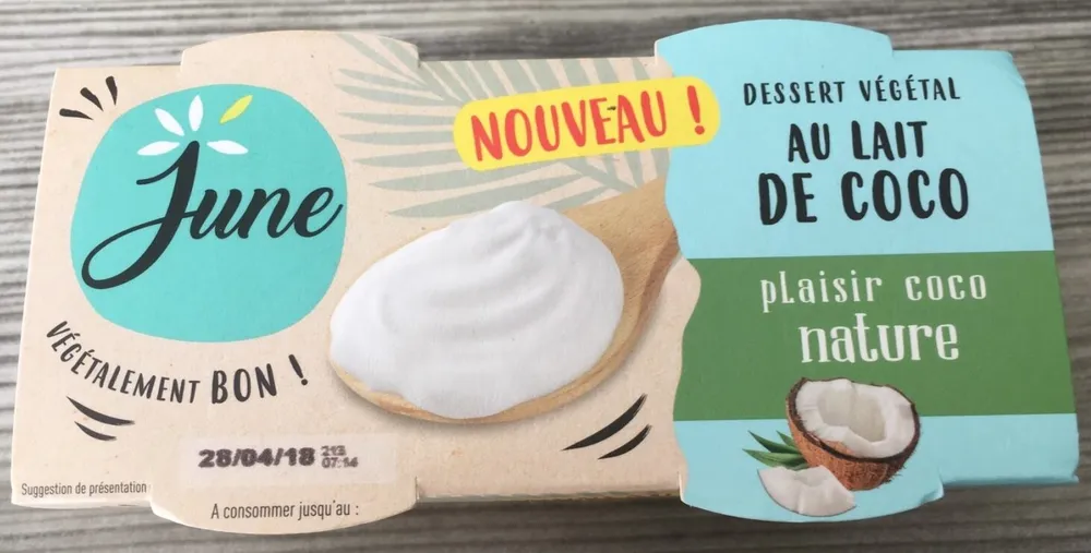 Dessert végétal au lait de coco