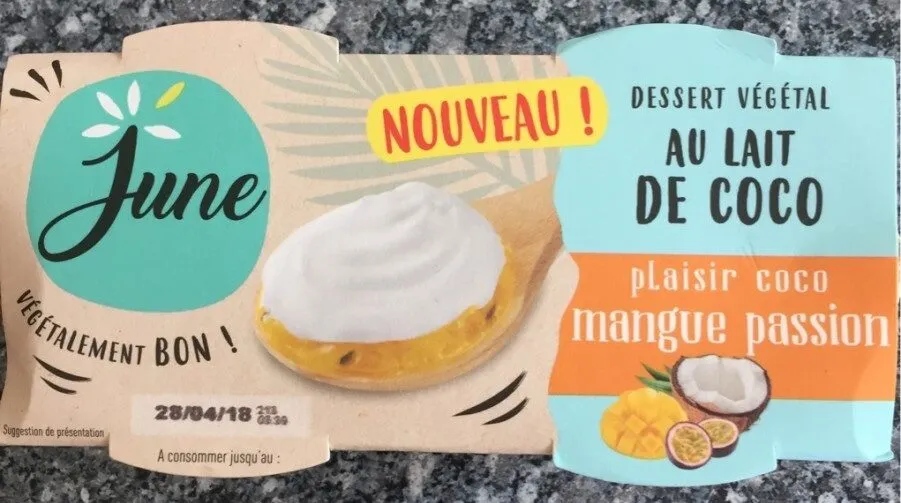 Dessert vegetal au lait de coco