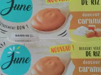Dessert végétal de riz au caramel