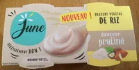 Dessert végétal de riz douceur praliné