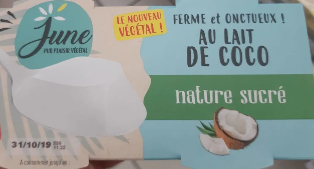 Ferme et onctueux au lait de coco