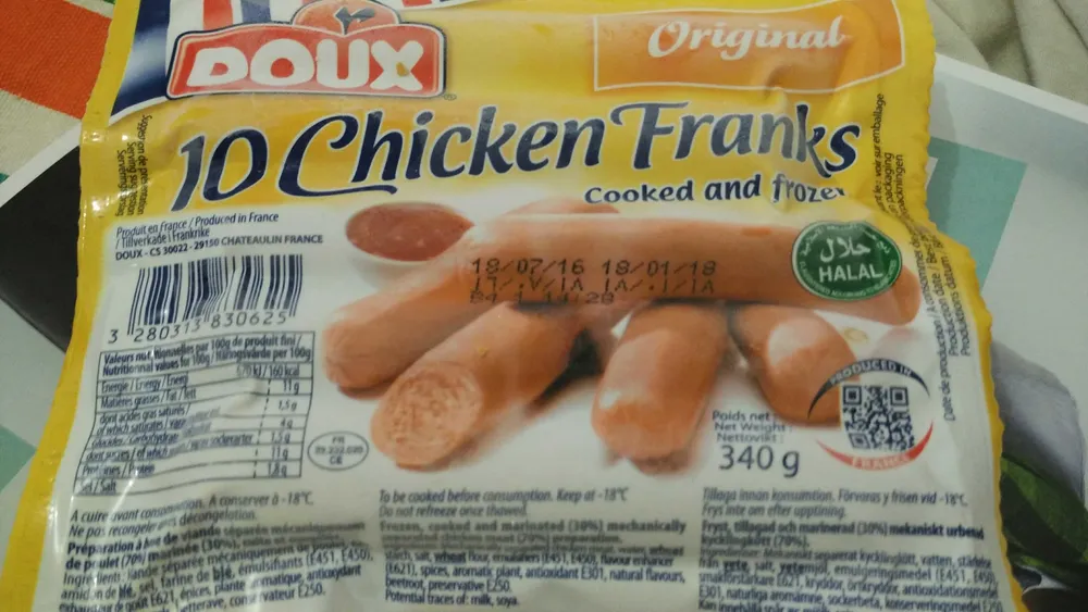 10 chicken franks