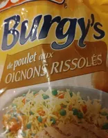 Burgy's de poulet aux oignons rissolés
