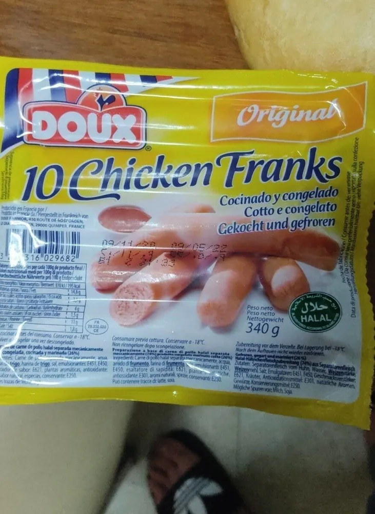 10 chicken franks
