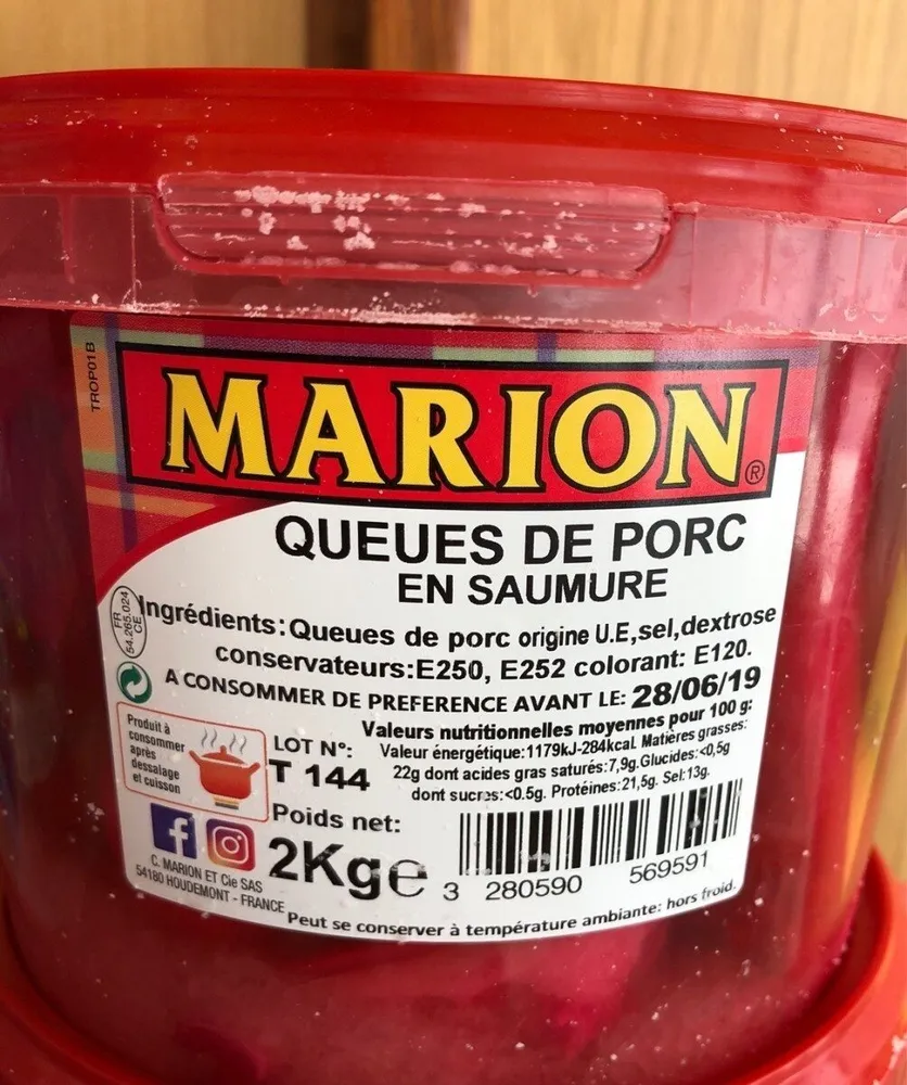 Queues ou gouins de porc