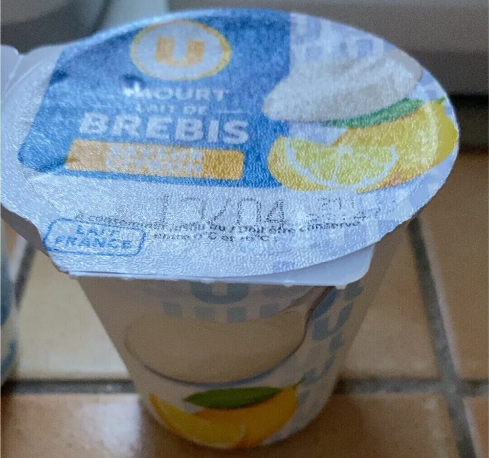 Yaourt lait de brebis saveur citon