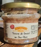 Terrines de canard aux 2 olives