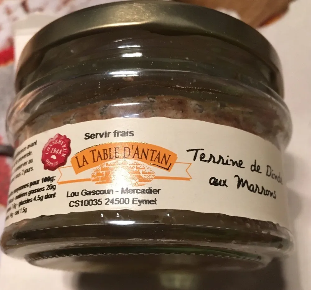 Terrine de dinde aux marrons