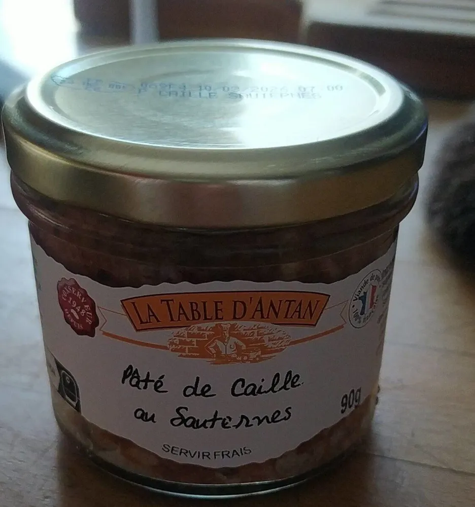 Pâté de caille au sauternes