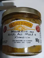 Mousseline aux petits pois miel et romarin