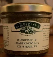 Toastinade de champignons aux cèpes persillés