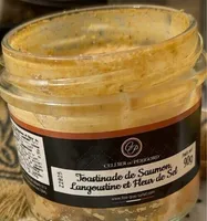 Toastinade de saumon langoustines et fleur de sel