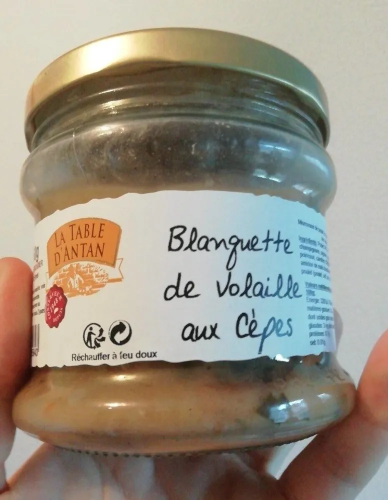 Blanquette de volaille aux cèpes