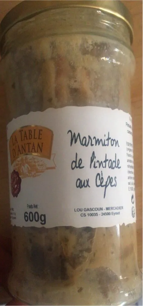 Marmiton de pintade aux cepes