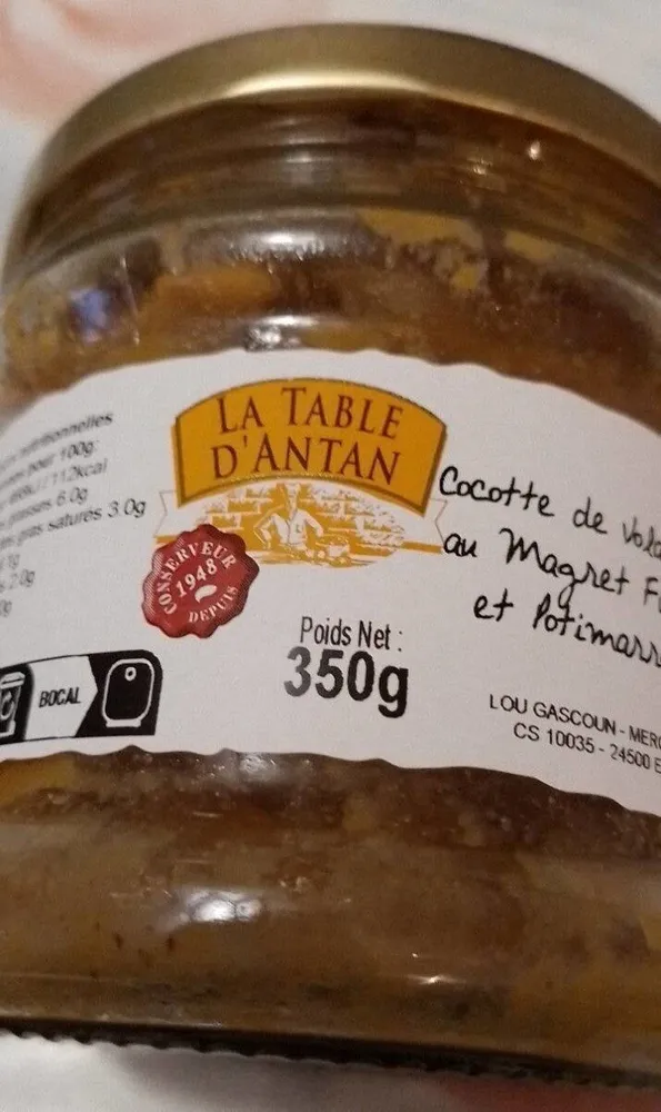 Cocotte de volaille au magret fumé et potimaron