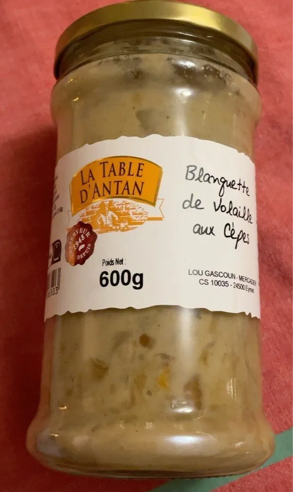 Blanquette de volaille aux cèpes