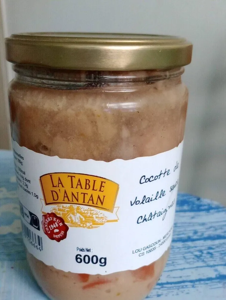 Cocotte de Volaille sauce châtaignes