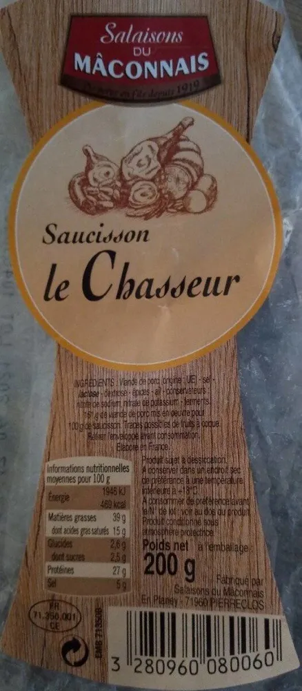 Saucisson le chasseur