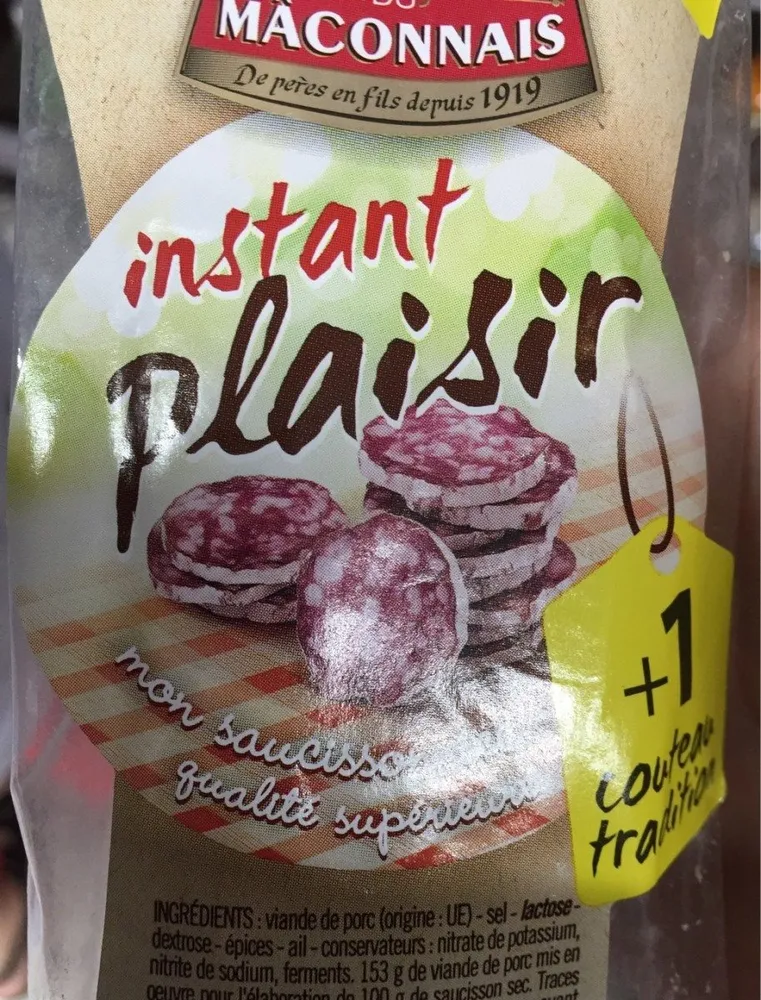Saucisson sec instant plaisir