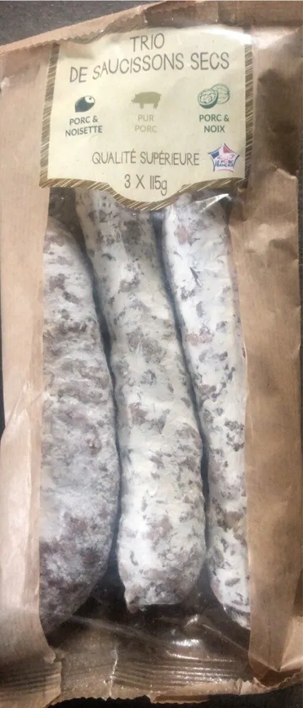 Trio de saucissons secs