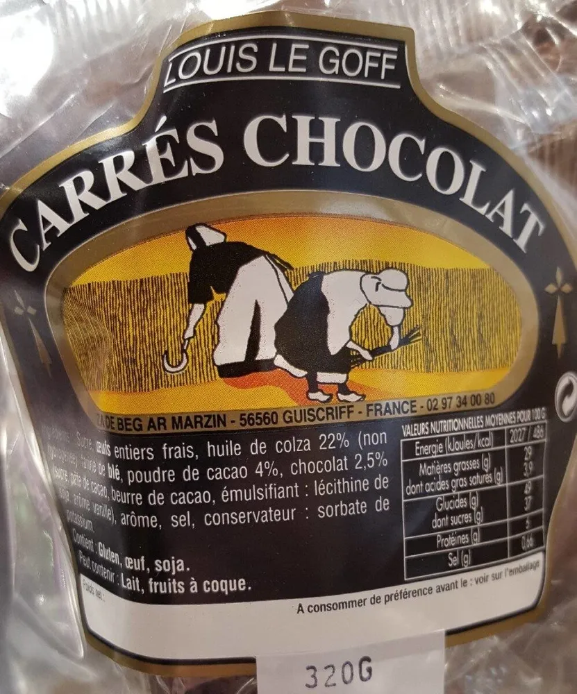 Carrés chocolat
