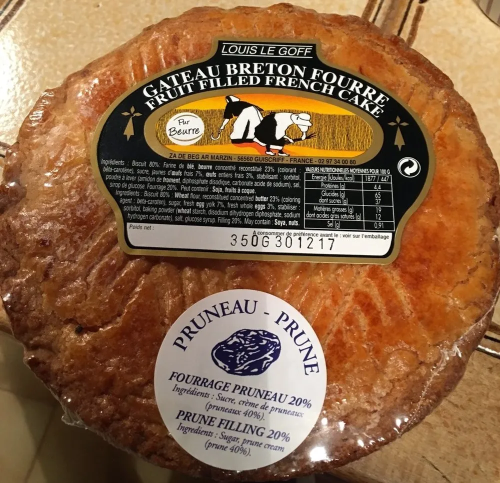Gâteau Breton Fourré Pruneau