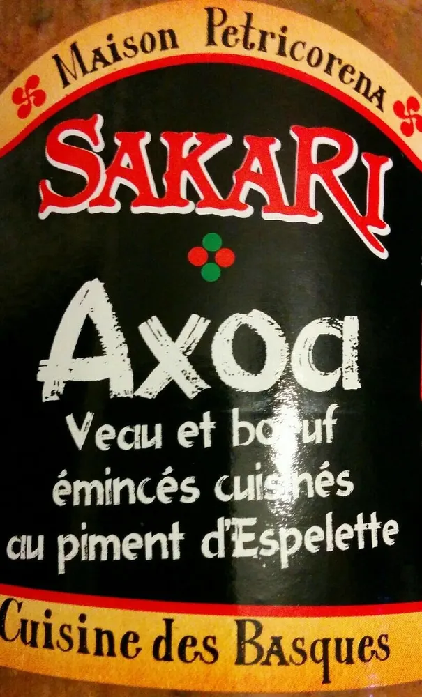 Axoa veau et bœuf émincés cuisinés au piment d'Espelette