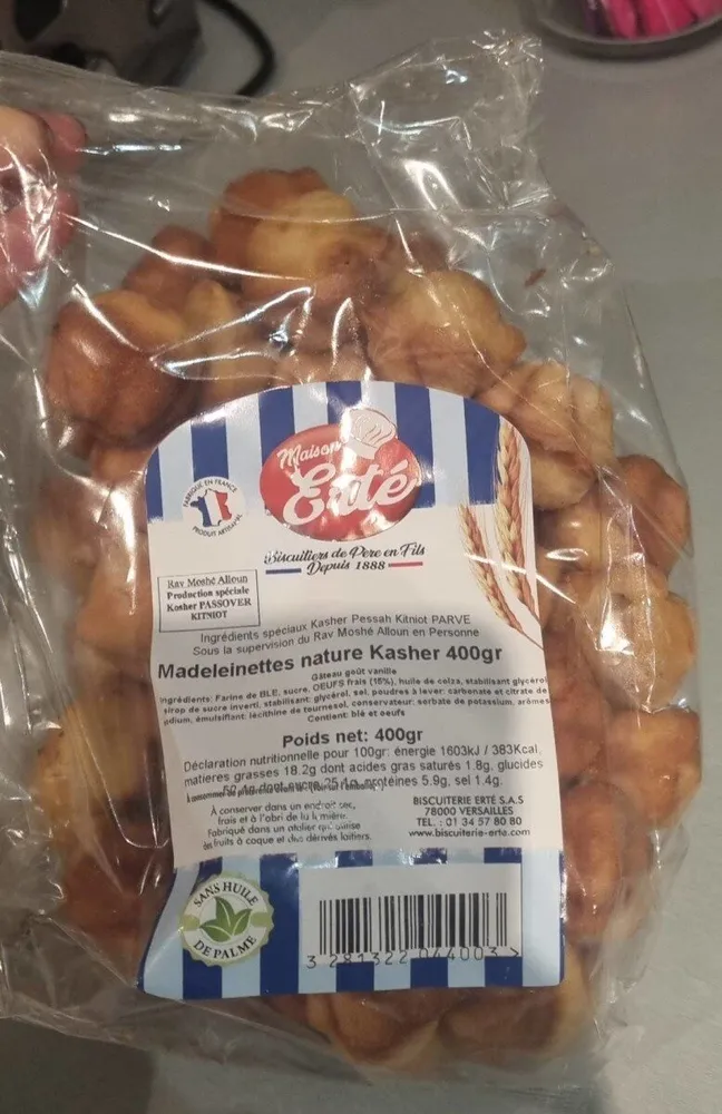 Madeleine nature kasher