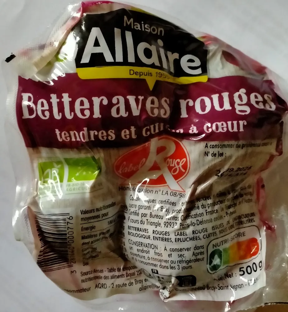 Betteraves rouges Bio