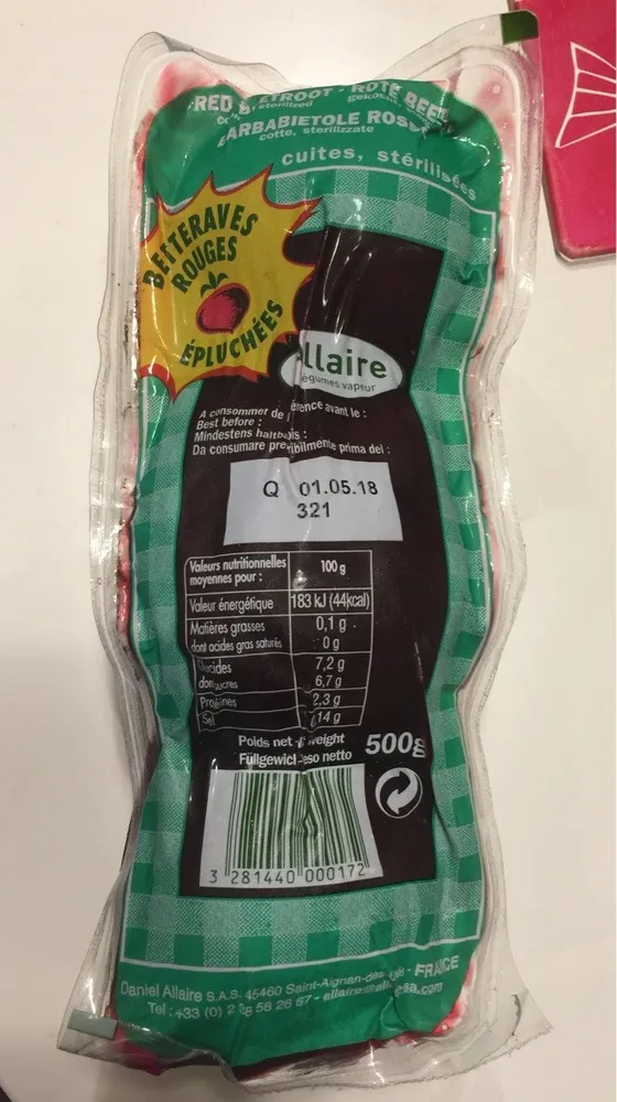 Betterave rouges épluchées
