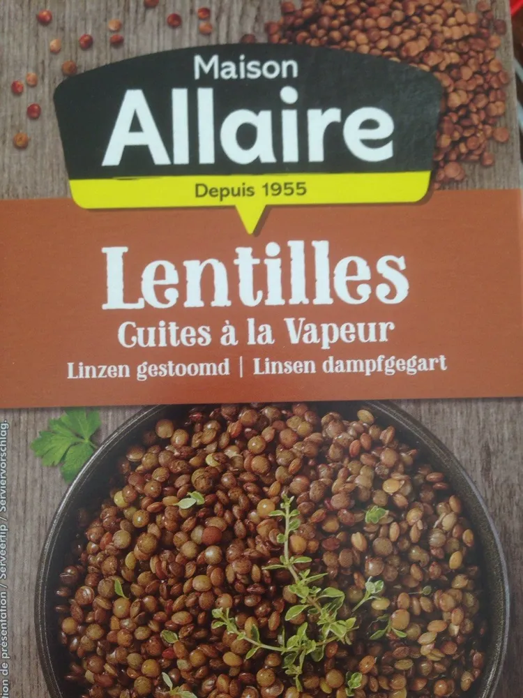 Lentilles cuites à la vapeur