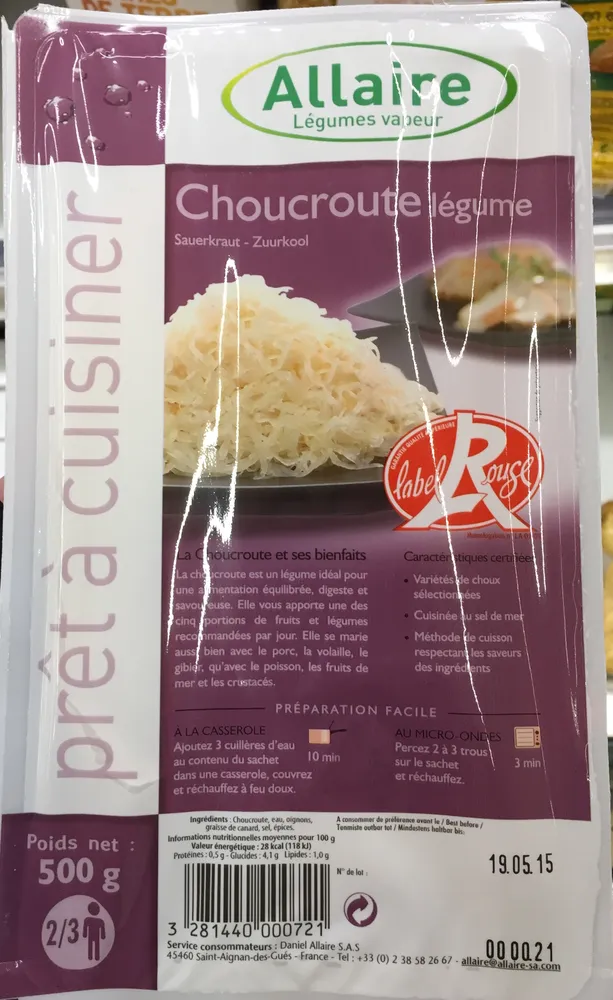 Choucroute légume