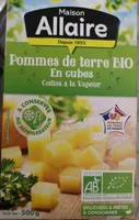 Pommes de terre BIO En cubes Cuites à la Vapeur