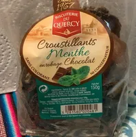 Croustillants menthe enrobage chocolat