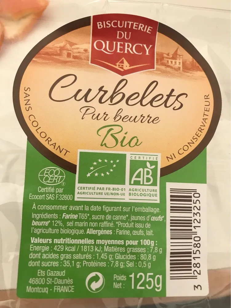 Curbelets Pur Beurre Bio