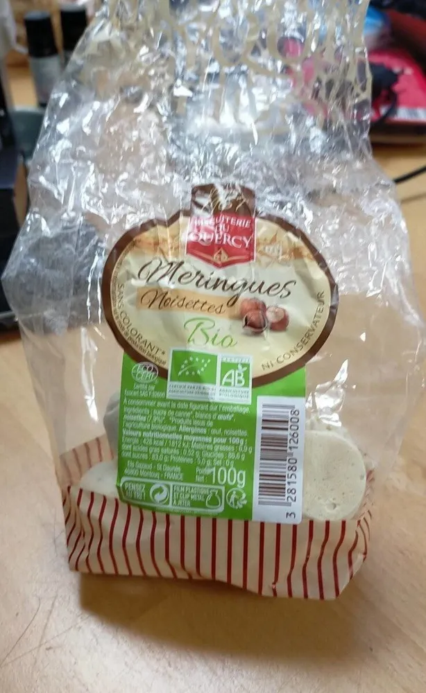Meringues noisettes bio