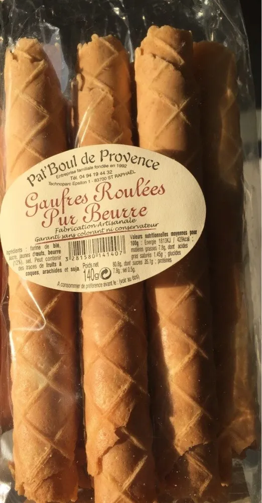 Gaufres roulees pur beurre
