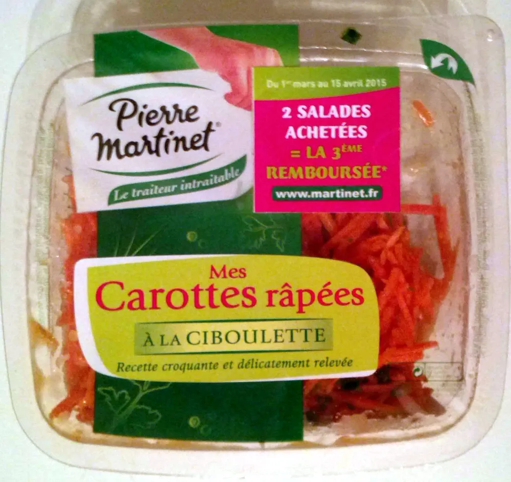 Mes carottes râpées à la ciboulette