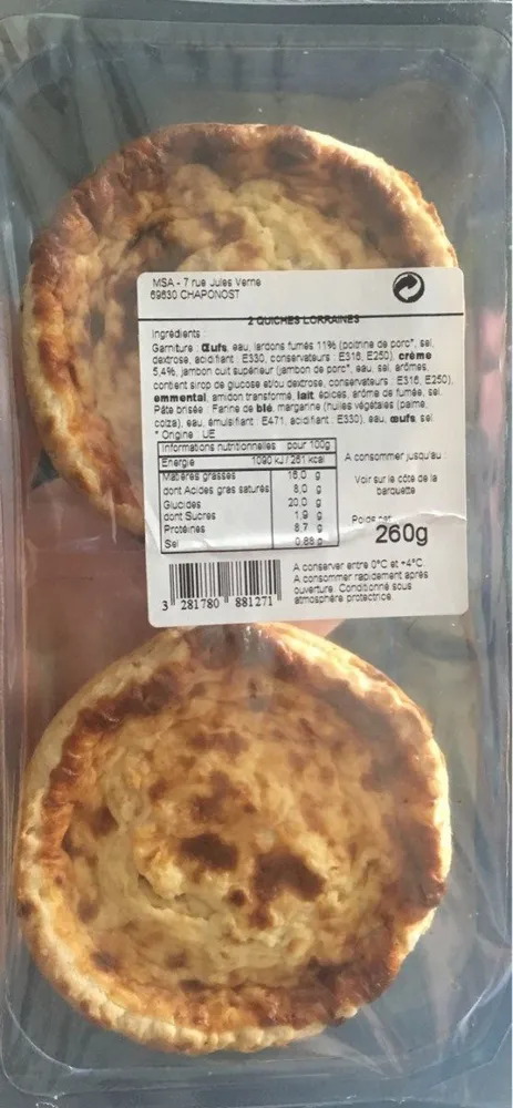 2 Quiches Lorraines