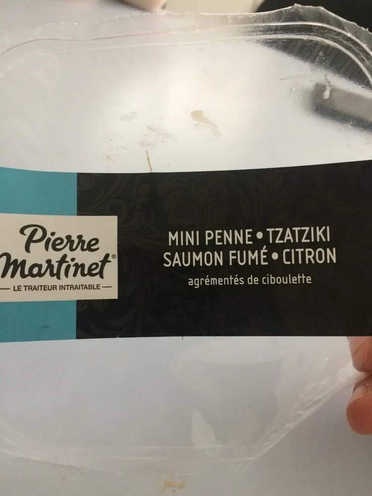Mini Penne Tatziki saumon fume citron