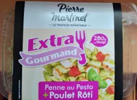 Penne au pesto poulet roti