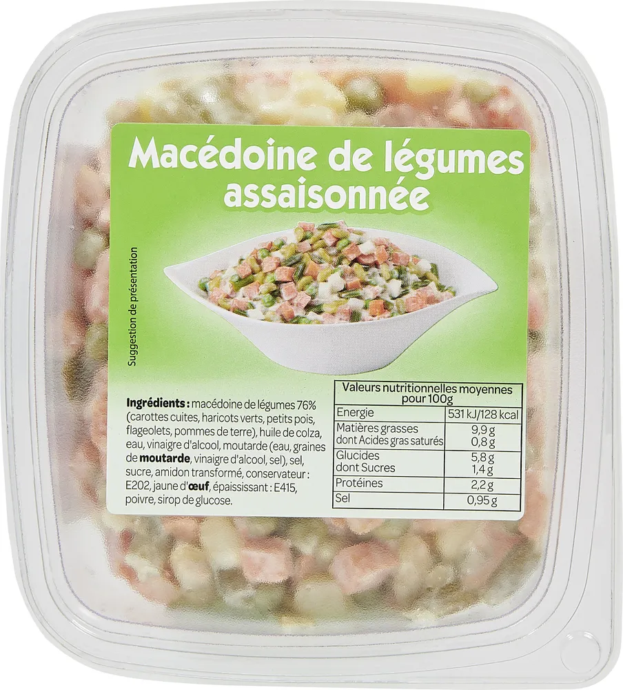 Macédoine de légumes assaisonnée - mayonnaise