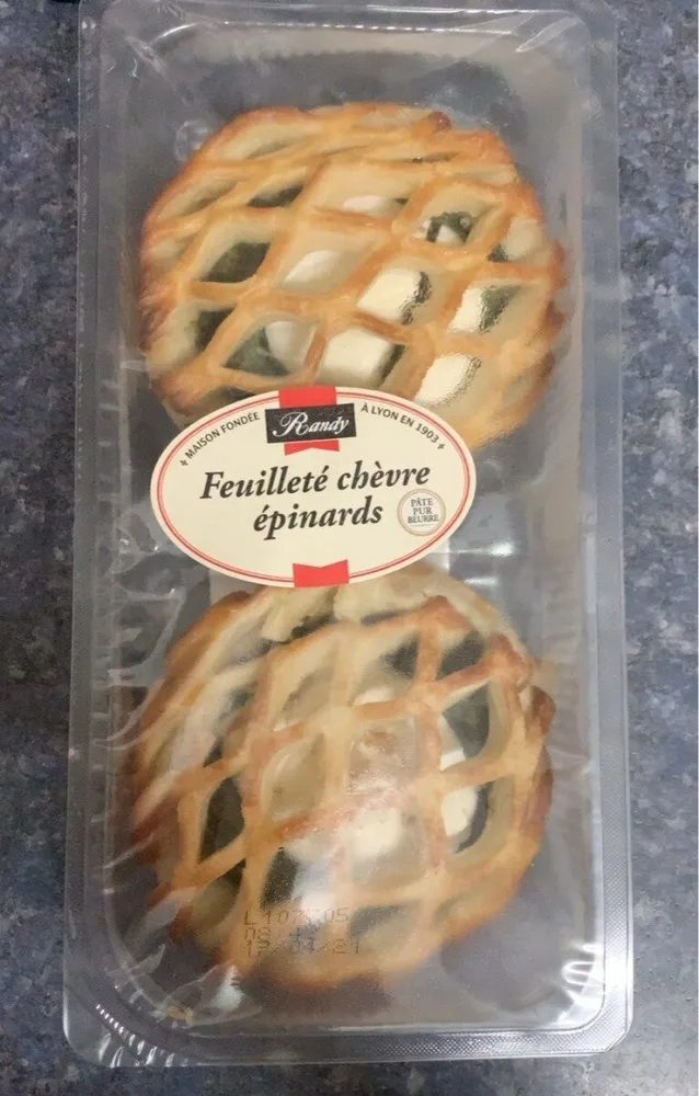 Feuilleté chèvre épinards