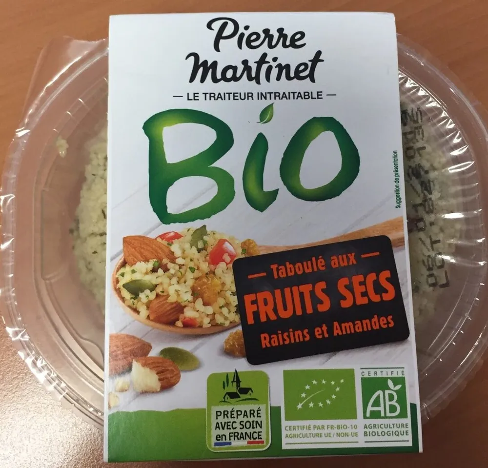 Taboulé aux fruits secs raisins et amandes