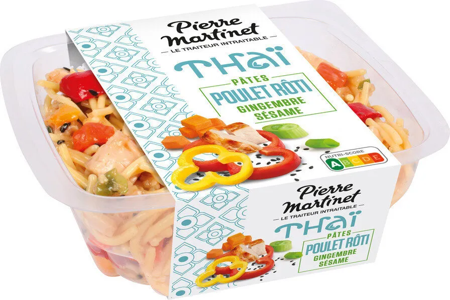 Thaï - Salade de pâtes vermicelles aux légumes et poulet traité en salaison cuit rôti