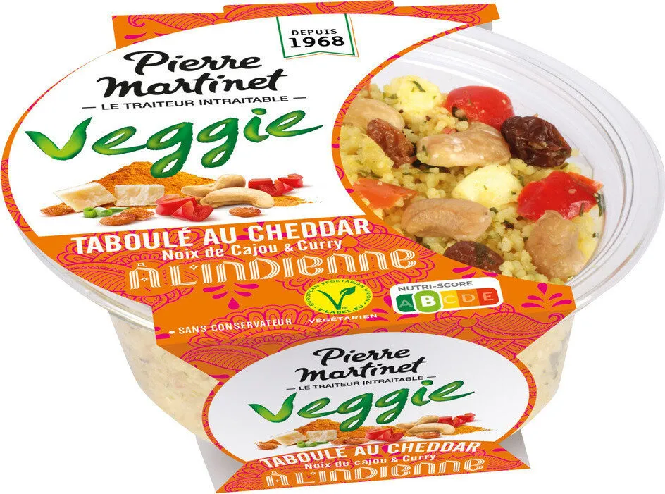 Taboulé au cheddar, Noix de Cajou et curry à l'indienne