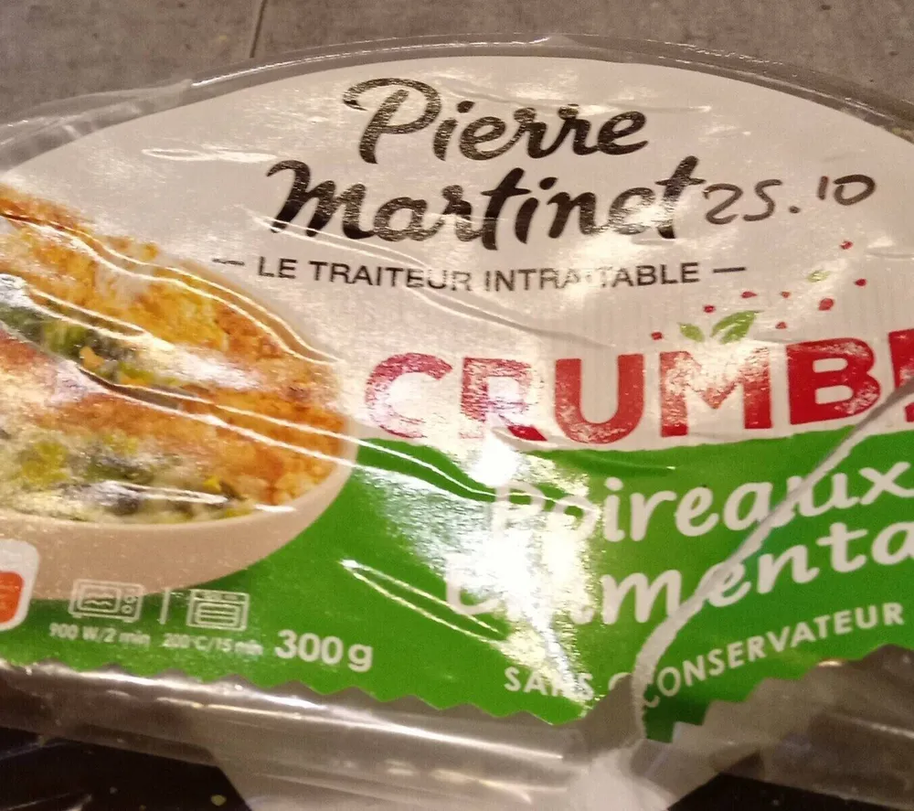 Crumble poireaux emmental