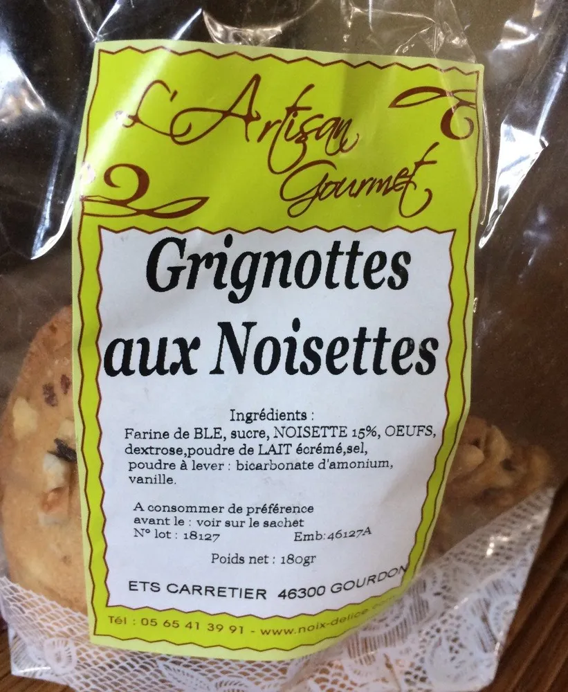 Grignottes aux noisettes