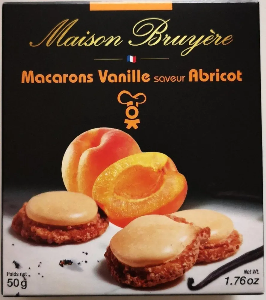 Macarons vanille saveur abricot