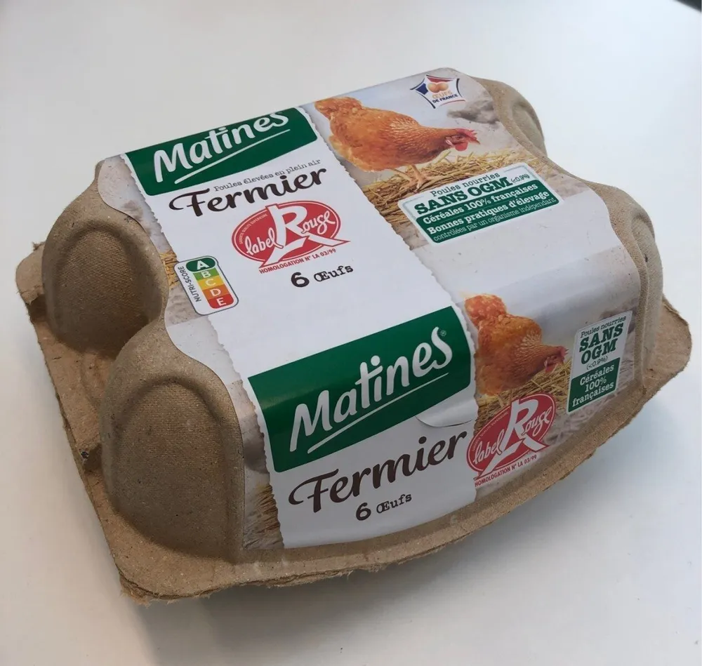 6 oeufs plein air Label Rouge fermier